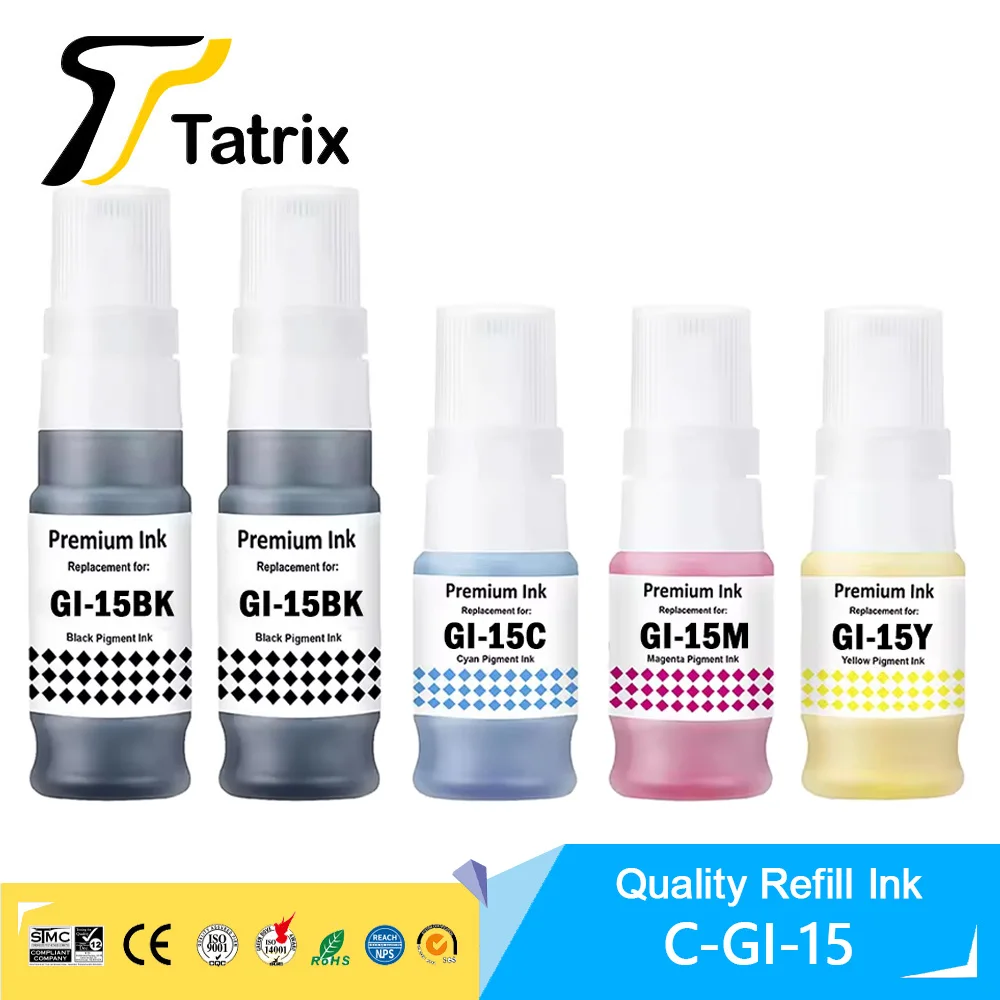 Tatrix GI 15 GI15 GI-15 Чернила премиум-класса, совместимые с цветными чернилами на водной основе, сменные чернила для принтера Canon MAXIFY GX 1010 GX2010
Tatrix GI 15 GI15 GI-15 Чернила премиум-класса, совместимые с цветными чернилами на водной основе, сменные чернила для принтера Canon MAXIFY GX 1010 GX2010