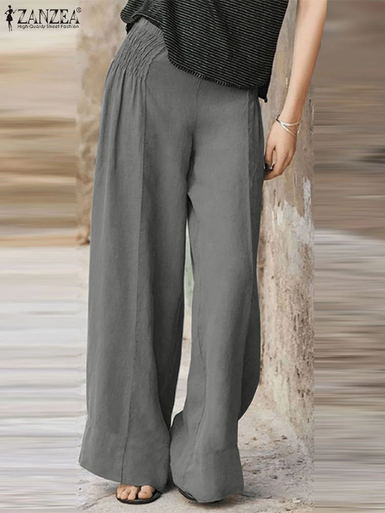ZANZEA Casual Loose Solid Color Pants Fashion Long Trouser 2025 Summer Wide Leg Pantalons Holiday Korean Straight Pant Oversized
ZANZEA Casual Loose Solid Color Pants Fashion Long Trouser 2025 Summer Wide Leg Pantalons Holiday Korean Straight Pant Oversized