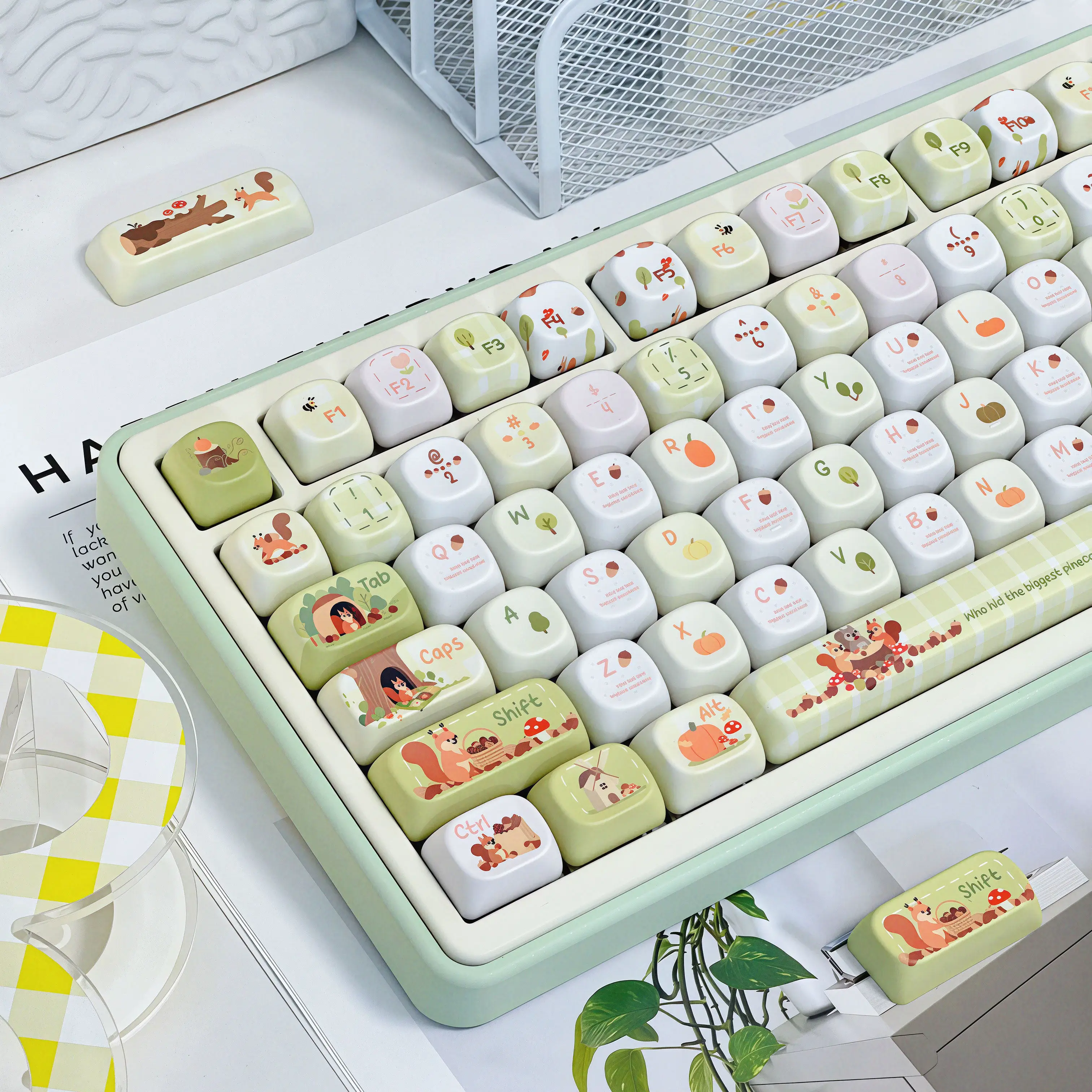 120 Key Pinecone Adventure Theme Keycaps Transparent Keys Cap Cute Keycaps PBT CHERRY Profile for ANSI Made68 Mad68 Wooting 60
120 Key Pinecone Adventure Theme Keycaps Transparent Keys Cap Cute Keycaps PBT CHERRY Profile for ANSI Made68 Mad68 Wooting 60
