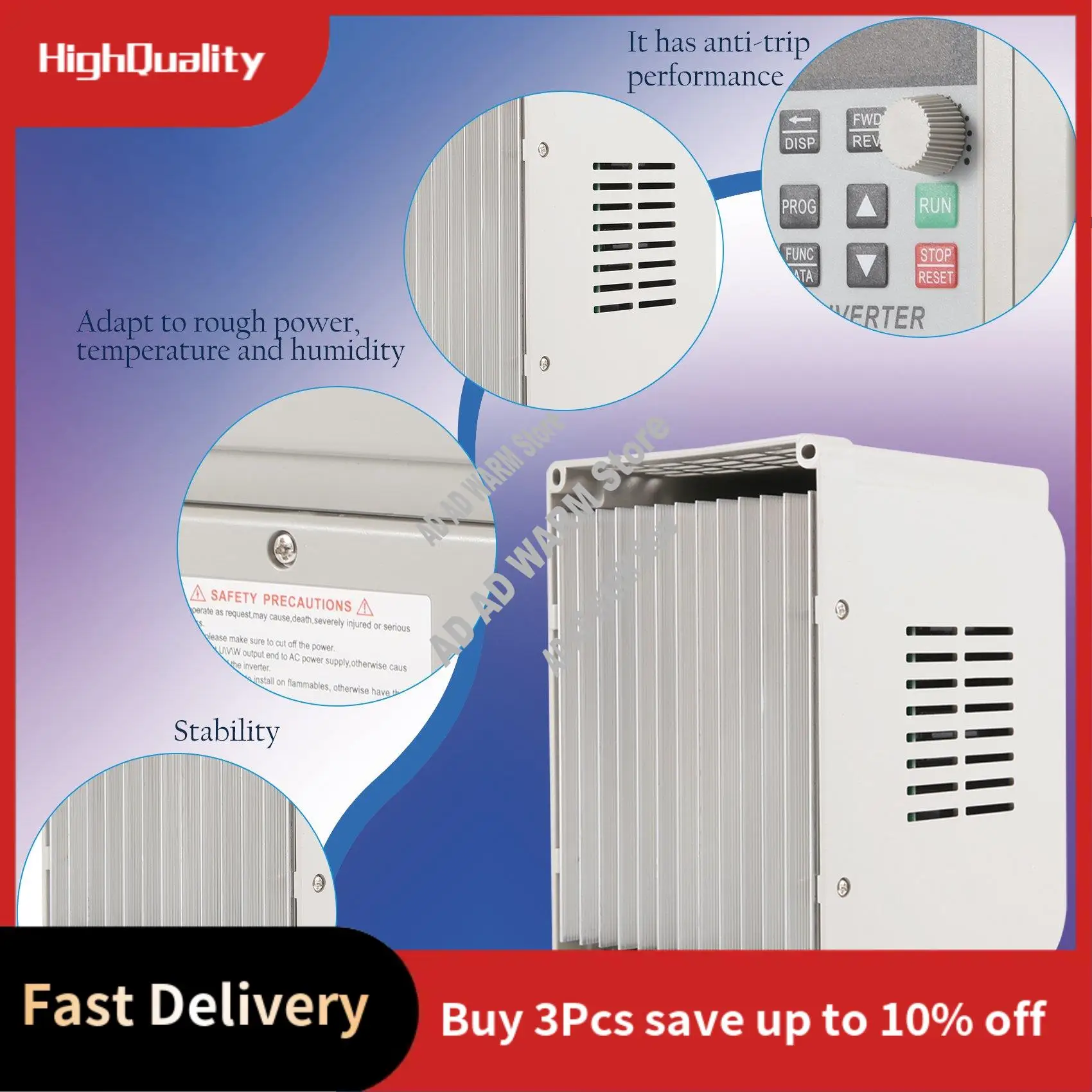 AD23-2.2KW 3HP 220V Variable Frequency Drive Inverter CNC VFD VSD Single To 3 Phase