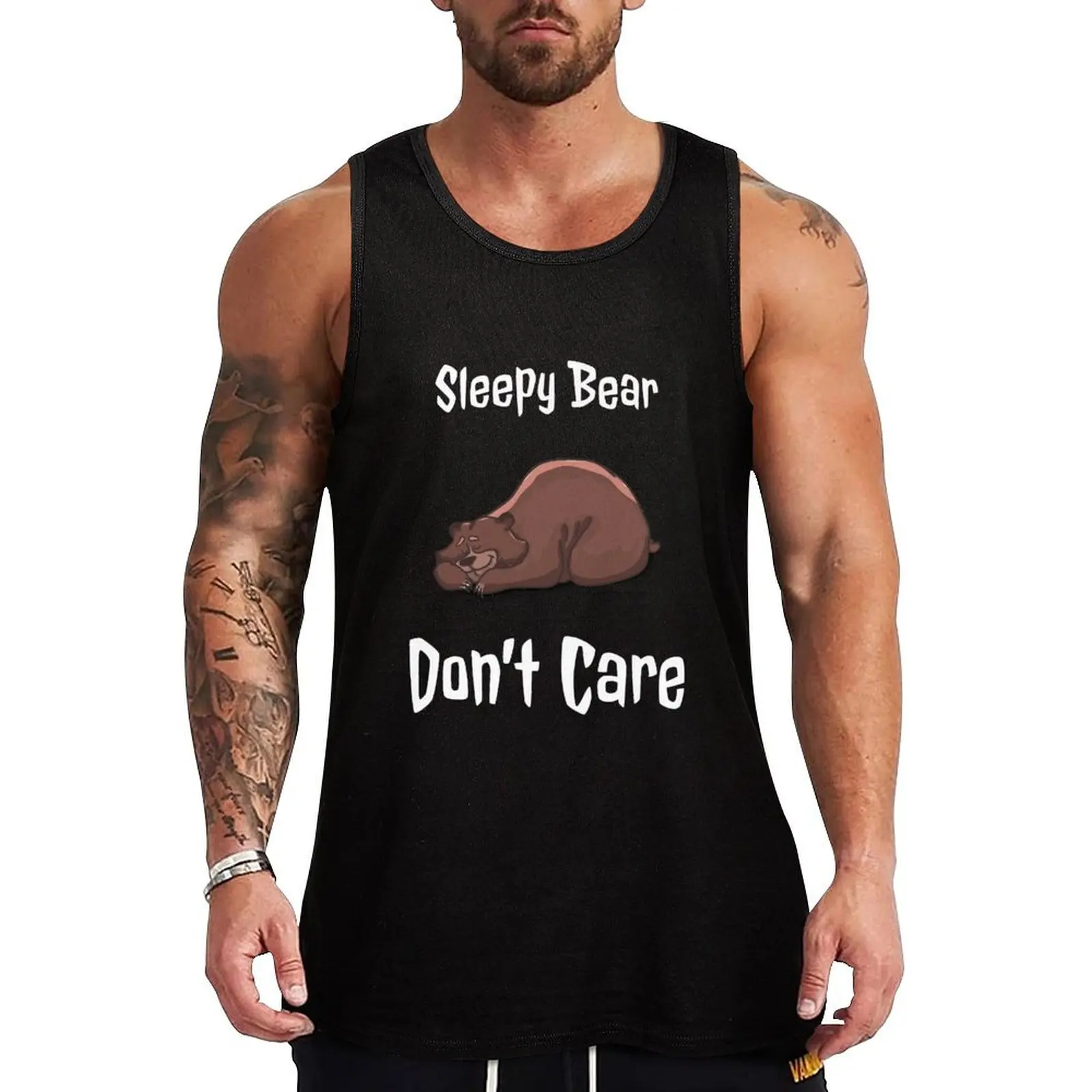 Grizzly Bear T Shirt- Sleepy Bear Don't Care Tank Top Casual Work Tank Top Utility Sleeveless Shirt
Grizzly Bear T Shirt- Sleepy Bear Don't Care Tank Top Casual Work Tank Top Utility Sleeveless Shirt