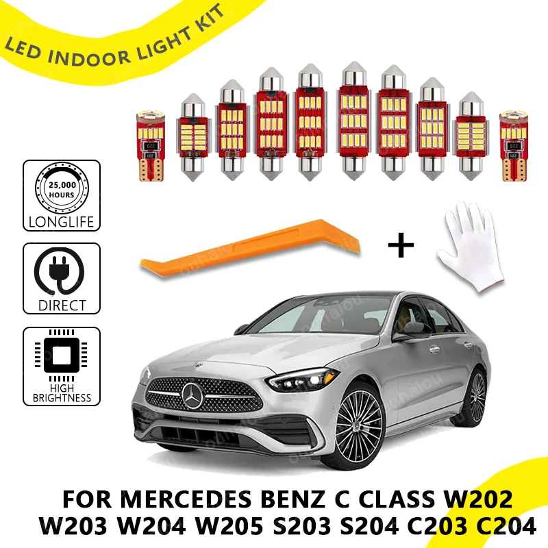 8pcs For Mercedes Benz C Class W202 W203 W204 W205 S203 S204 C203 C204 Car Accessories Canbus LED Interior Dome Map Light Kit 
8pcs For Mercedes Benz C Class W202 W203 W204 W205 S203 S204 C203 C204 Car Accessories Canbus LED Interior Dome Map Light Kit