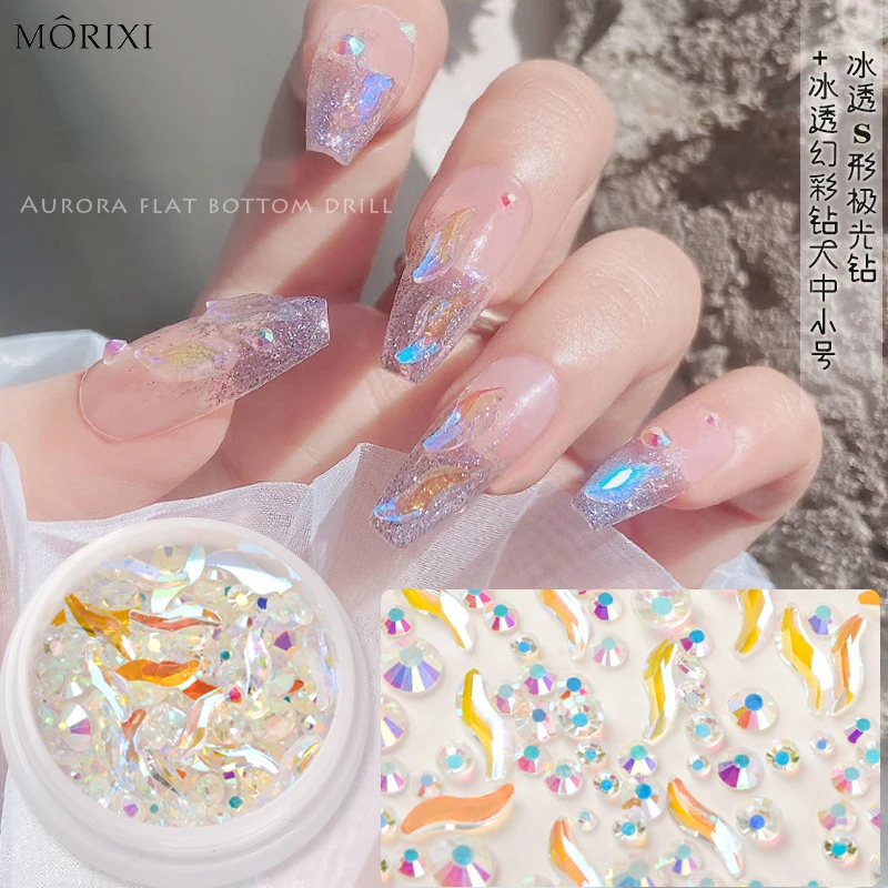 HOT Nail art rhinestones S shape crystal diamond flat bottom Aurora glass water drill and broken drill HZ028
HOT Nail art rhinestones S shape crystal diamond flat bottom Aurora glass water drill and broken drill HZ028