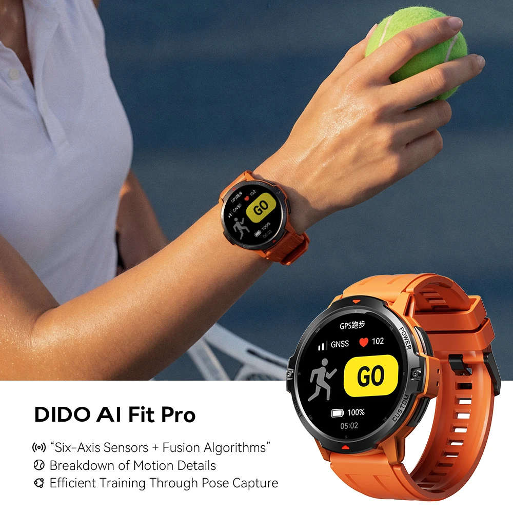 Dido AI Fit Pro Health Smartwatch Bluetooth Calling Heart Rate SpO2 Sleep Monitor GPS 100+ Sports IP68 Waterproof Man watch
Dido AI Fit Pro Health Smartwatch Bluetooth Calling Heart Rate SpO2 Sleep Monitor GPS 100+ Sports IP68 Waterproof Man watch