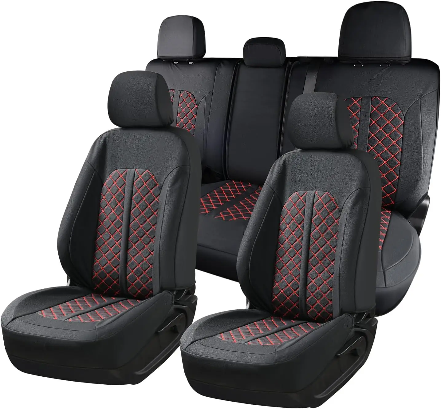 Full Set Leather Waterproof Car Seat Covers Custom Fit for Ford F150 SuperCrew 2015-2026, Black&Red
Full Set Leather Waterproof Car Seat Covers Custom Fit for Ford F150 SuperCrew 2015-2026, Black&Red