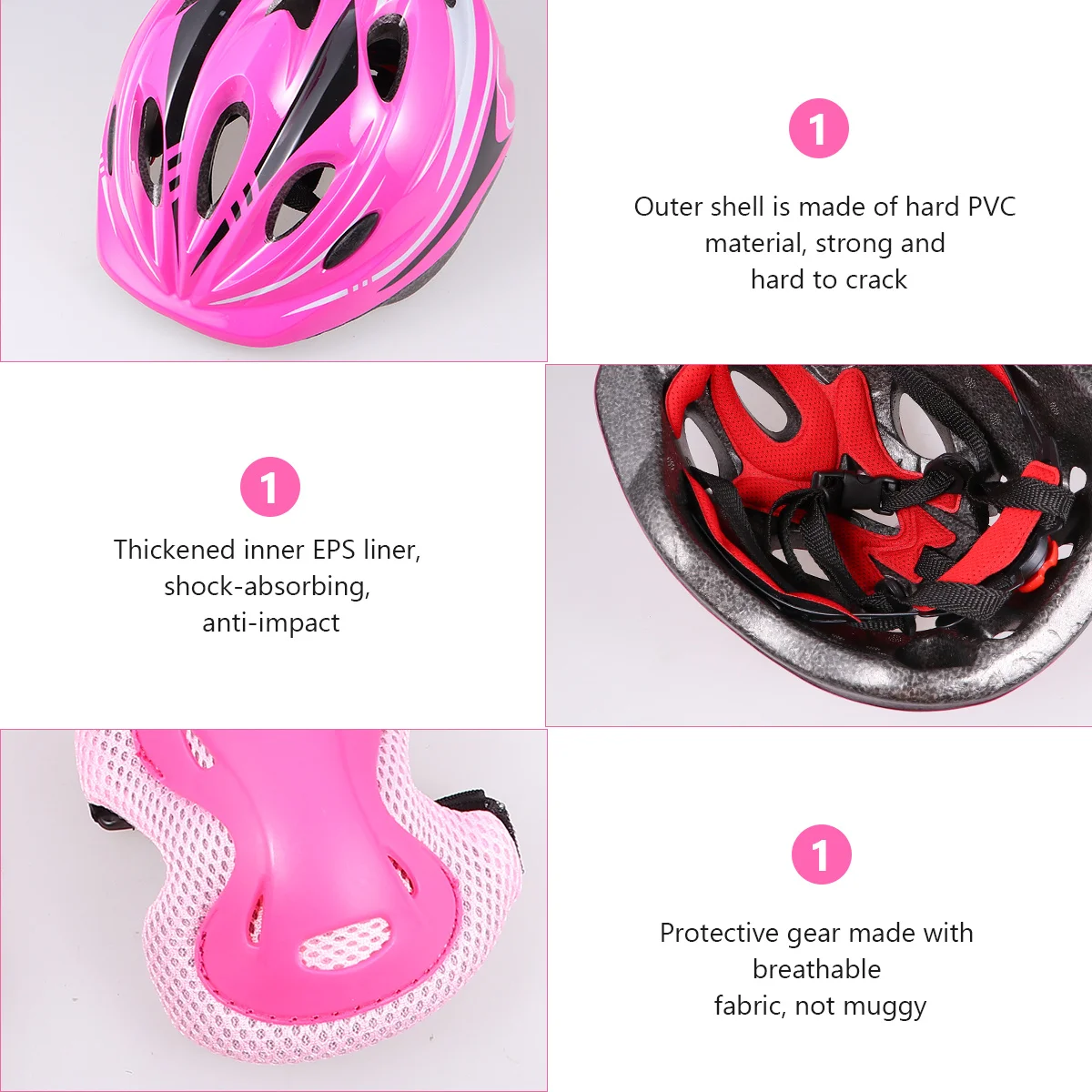 1Set Protective Gear Roller Skating Durable Adjustable Strap Cool Ventilated Elbow Guards Knee Pads Wrist Guards Outdoor
1Set Protective Gear Roller Skating Durable Adjustable Strap Cool Ventilated Elbow Guards Knee Pads Wrist Guards Outdoor