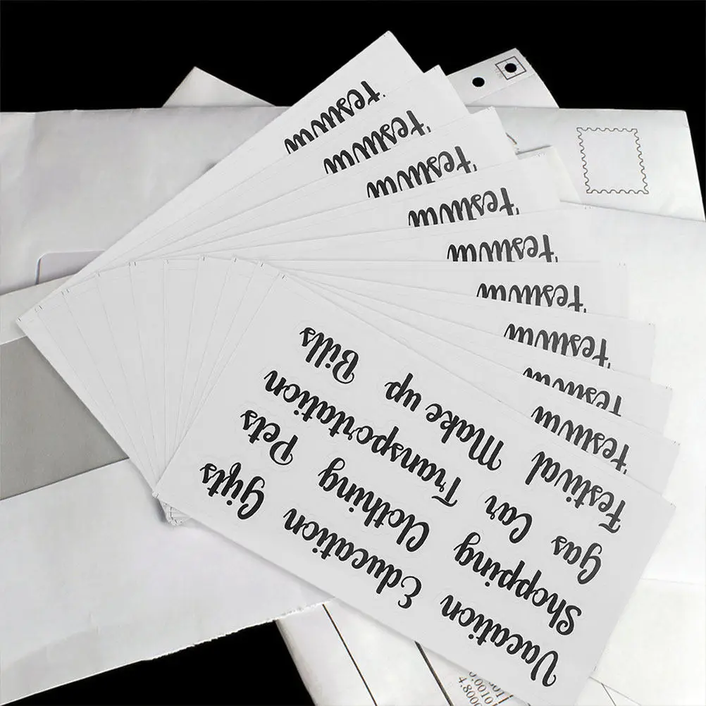 12Sets Alphabet Label Stickers PVC Self-Adhesive Budget Stickers for Cash Envelope Daily Use Multi-Function Labeling Organizer
12Sets Alphabet Label Stickers PVC Self-Adhesive Budget Stickers for Cash Envelope Daily Use Multi-Function Labeling Organizer