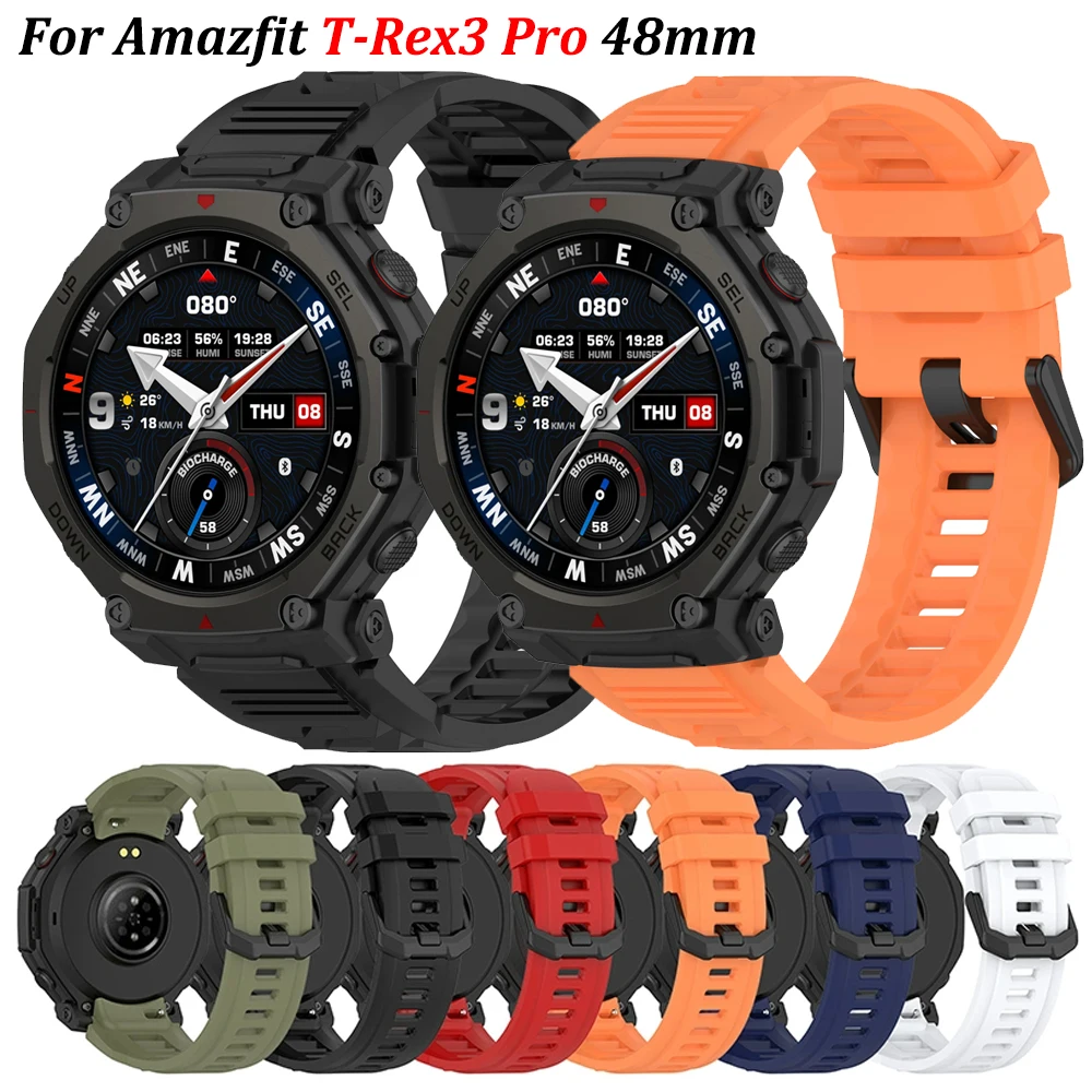 Силиконовый ремешок для T-rex 3 pro 48 мм, эластичный спортивный ремешок для Amazfit T-rex3 Pro, 48 мм, сменные аксессуары для умных часов
Силиконовый ремешок для T-rex 3 pro 48 мм, эластичный спортивный ремешок для Amazfit T-rex3 Pro, 48 мм, сменные аксессуары для умных часов