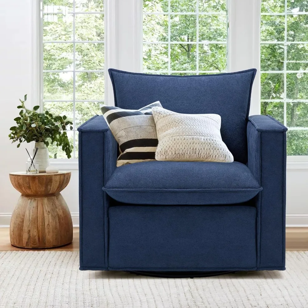 Modern Comfortable Swivel Armchair, 34 Inch Living Room Upholstered Chair with Back Pillow, Suitable for Bedroom, Corner, and Re
Modern Comfortable Swivel Armchair, 34 Inch Living Room Upholstered Chair with Back Pillow, Suitable for Bedroom, Corner, and Re