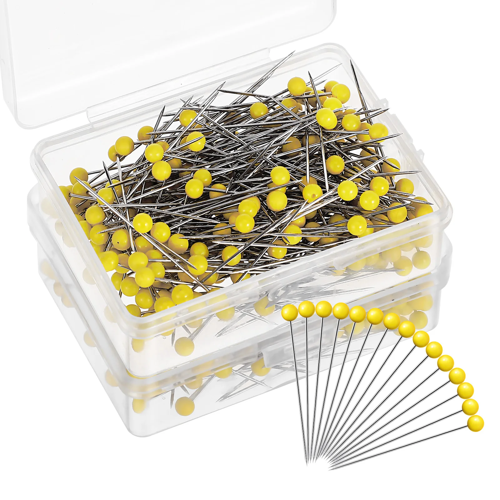 500 Pcs Glass Head Bead Needle Pins Sewing Fine Straight Jewelry Making Dressmaker for Yellow
500 Pcs Glass Head Bead Needle Pins Sewing Fine Straight Jewelry Making Dressmaker for Yellow