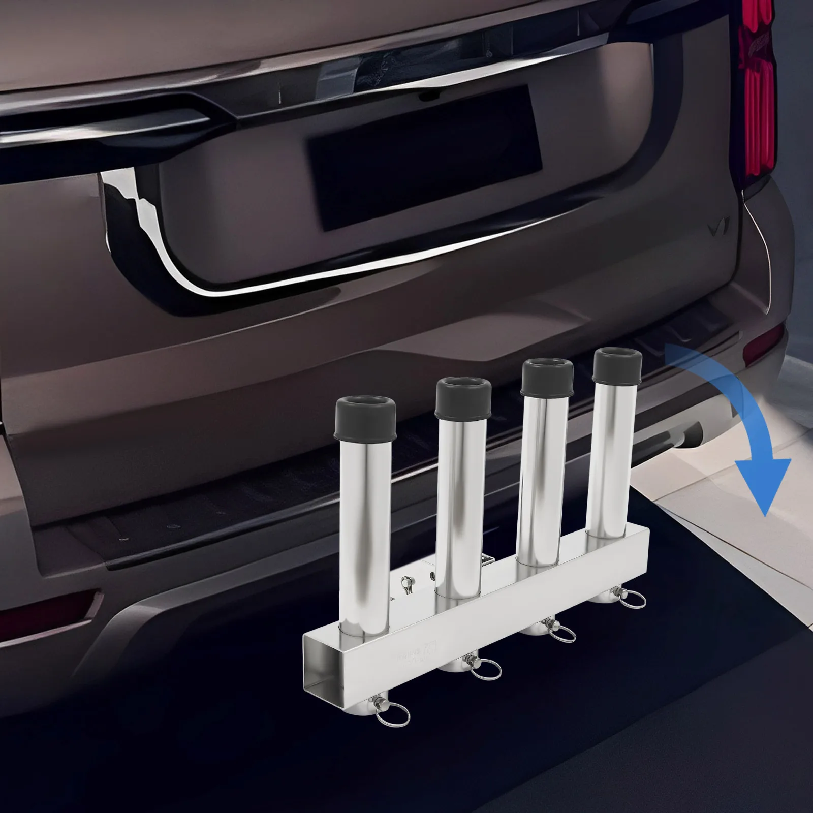 4 Tubes Fishing Rod Holder Bracket Stainless Steel Pole for Cars, Hitch Mount Rod Holder, Truck Adjustment Fishing Rod Rack
4 Tubes Fishing Rod Holder Bracket Stainless Steel Pole for Cars, Hitch Mount Rod Holder, Truck Adjustment Fishing Rod Rack