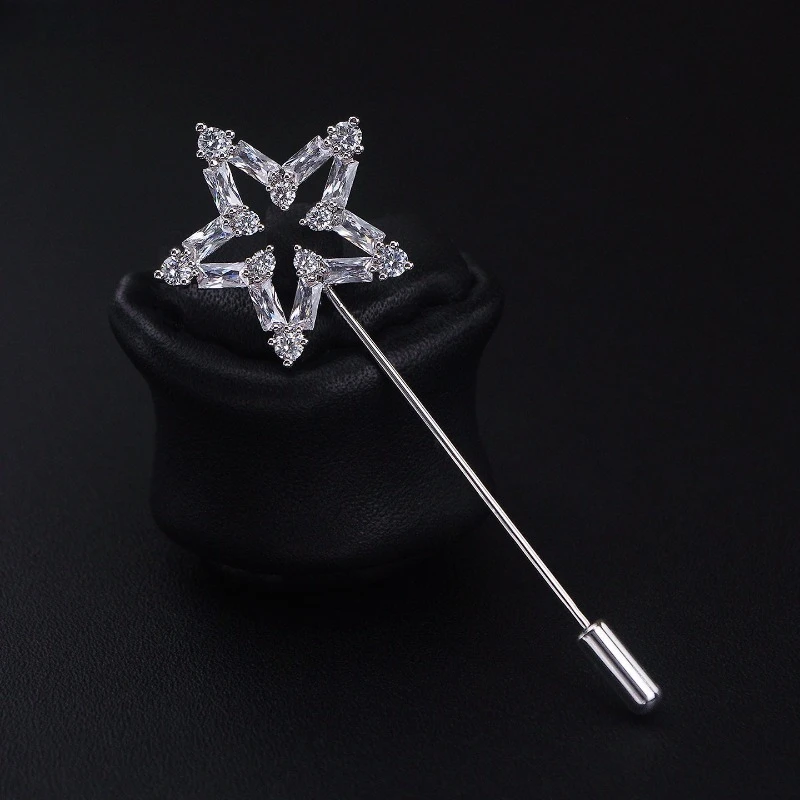 High-end Brooch Pentagram Pin-type One-word Corsage Pin Buckle Men's and Women's Suits, Dresses, Accessories, Gifts
High-end Brooch Pentagram Pin-type One-word Corsage Pin Buckle Men's and Women's Suits, Dresses, Accessories, Gifts