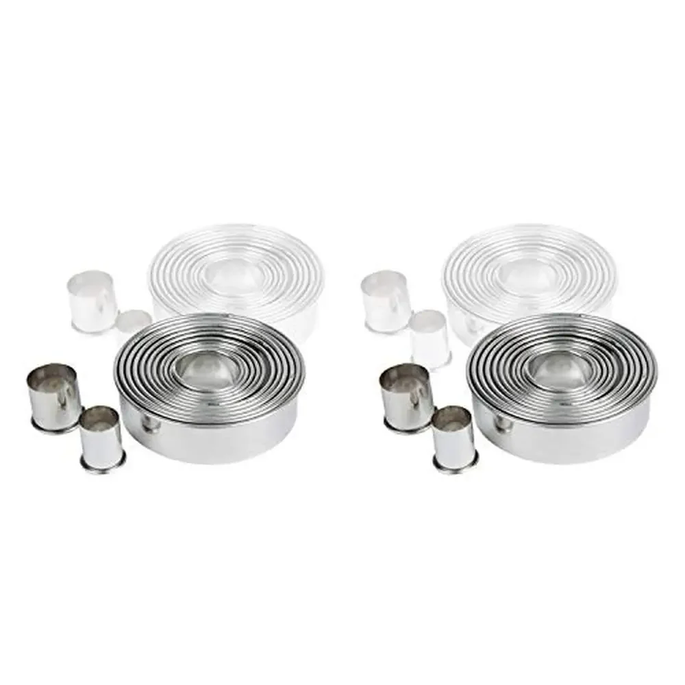 Aluminum Round Cutter Set Bakeware 12 Pc Professional Quick Cuts Dough Cakes Pies Desserts Cheesecakes Variety Sizes Easy Clean
Aluminum Round Cutter Set Bakeware 12 Pc Professional Quick Cuts Dough Cakes Pies Desserts Cheesecakes Variety Sizes Easy Clean