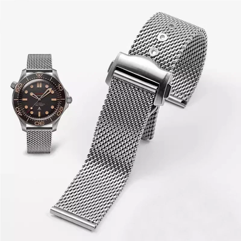 Watch Band for Omega 007 At150 Milan Steel Belt Omega New Haima 300 Strap Men's Stainless Steel Watch Bracelet 20mm
Watch Band for Omega 007 At150 Milan Steel Belt Omega New Haima 300 Strap Men's Stainless Steel Watch Bracelet 20mm