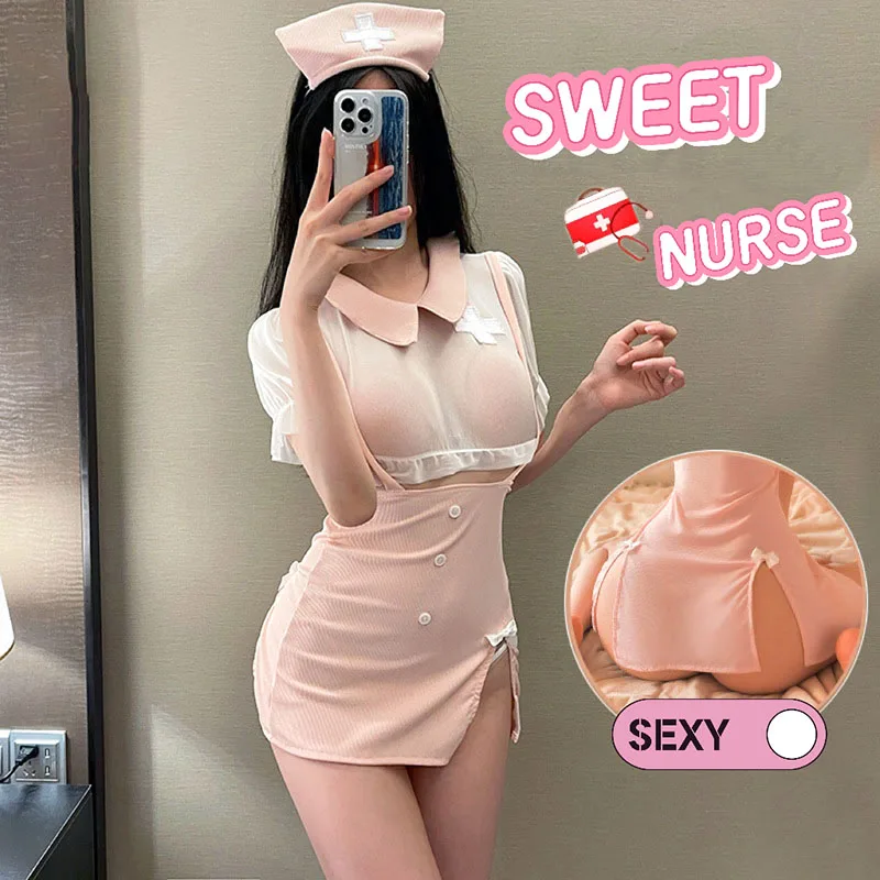 Sweet Nurse Uniforms Series Sexy Lingerie For Women Hollow Perspective Dress Sweet Cute Girls Style Nurse Uniform Elegant Dress
Sweet Nurse Uniforms Series Sexy Lingerie For Women Hollow Perspective Dress Sweet Cute Girls Style Nurse Uniform Elegant Dress