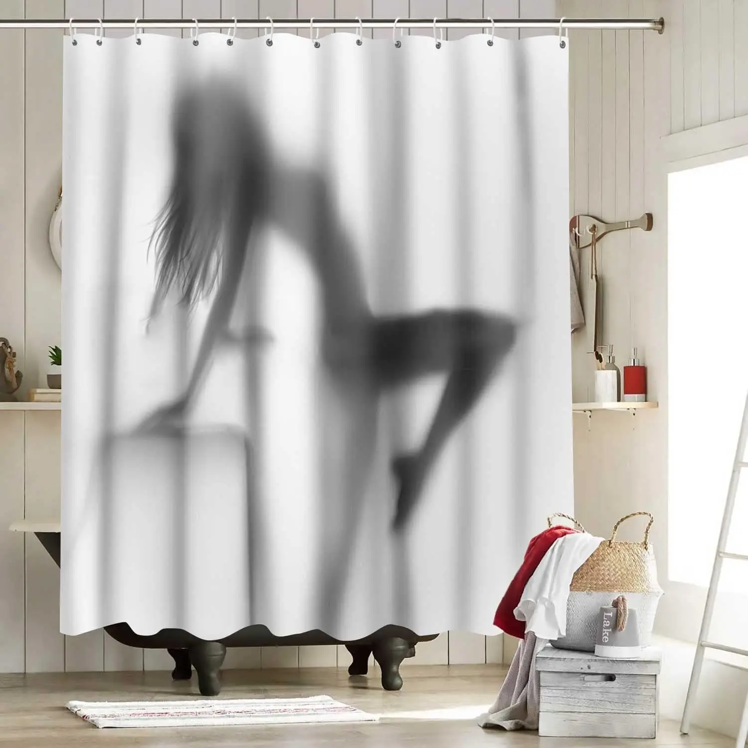 Sexy Lady Women Fabric Shower Curtain Beauty Silhouette Shadow Shower Curtains Set for Bathroom Decor Sets White Waterproof Bath
Sexy Lady Women Fabric Shower Curtain Beauty Silhouette Shadow Shower Curtains Set for Bathroom Decor Sets White Waterproof Bath