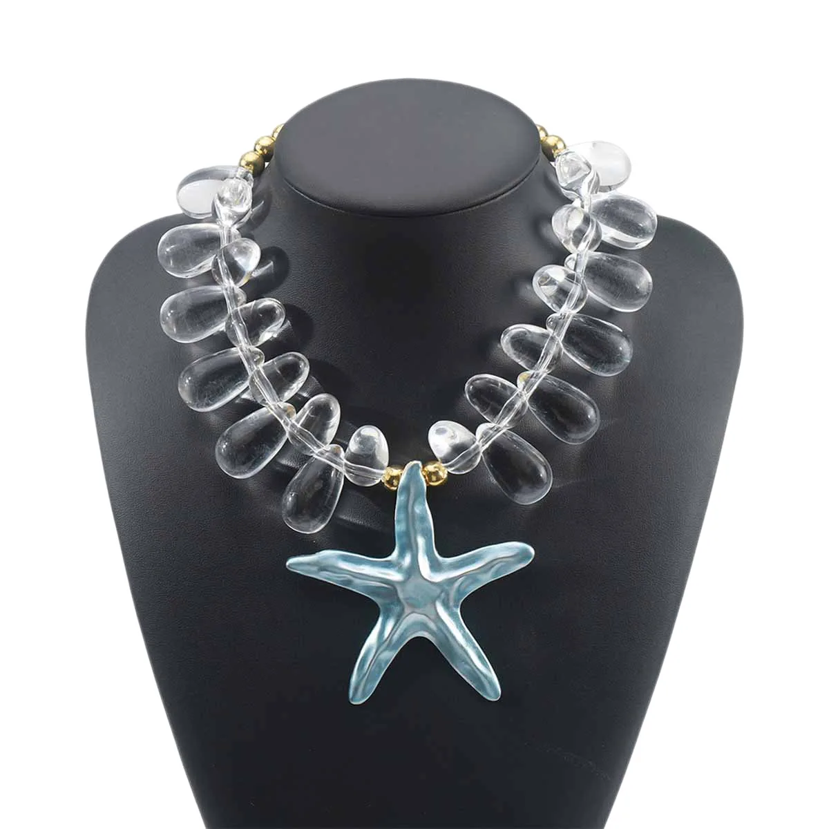 Ocean Style Clear Resin Beaded Starfish Pendant Necklace for Women Summer Choker Vacation Beach Jewelry Accessory
Ocean Style Clear Resin Beaded Starfish Pendant Necklace for Women Summer Choker Vacation Beach Jewelry Accessory