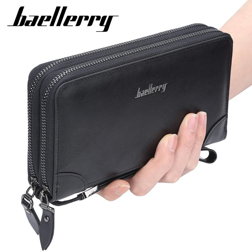 Мужской длинный RFID-кошелек Baellerry из искусственной кожи на молнии с 12 слотами для карт и удостоверения личности, органайзер для деловых поездок
Мужской длинный RFID-кошелек Baellerry из искусственной кожи на молнии с 12 слотами для карт и удостоверения личности, органайзер для деловых поездок