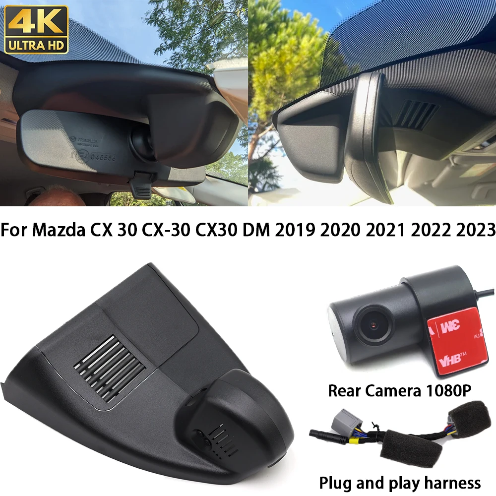 For Mazda CX 30 CX-30 CX30 DM 2019 2020 2021 2022 2023 4K Dash Cam Front Rear Camera DVR Plug and Play Video Recorder 24h Record
For Mazda CX 30 CX-30 CX30 DM 2019 2020 2021 2022 2023 4K Dash Cam Front Rear Camera DVR Plug and Play Video Recorder 24h Record