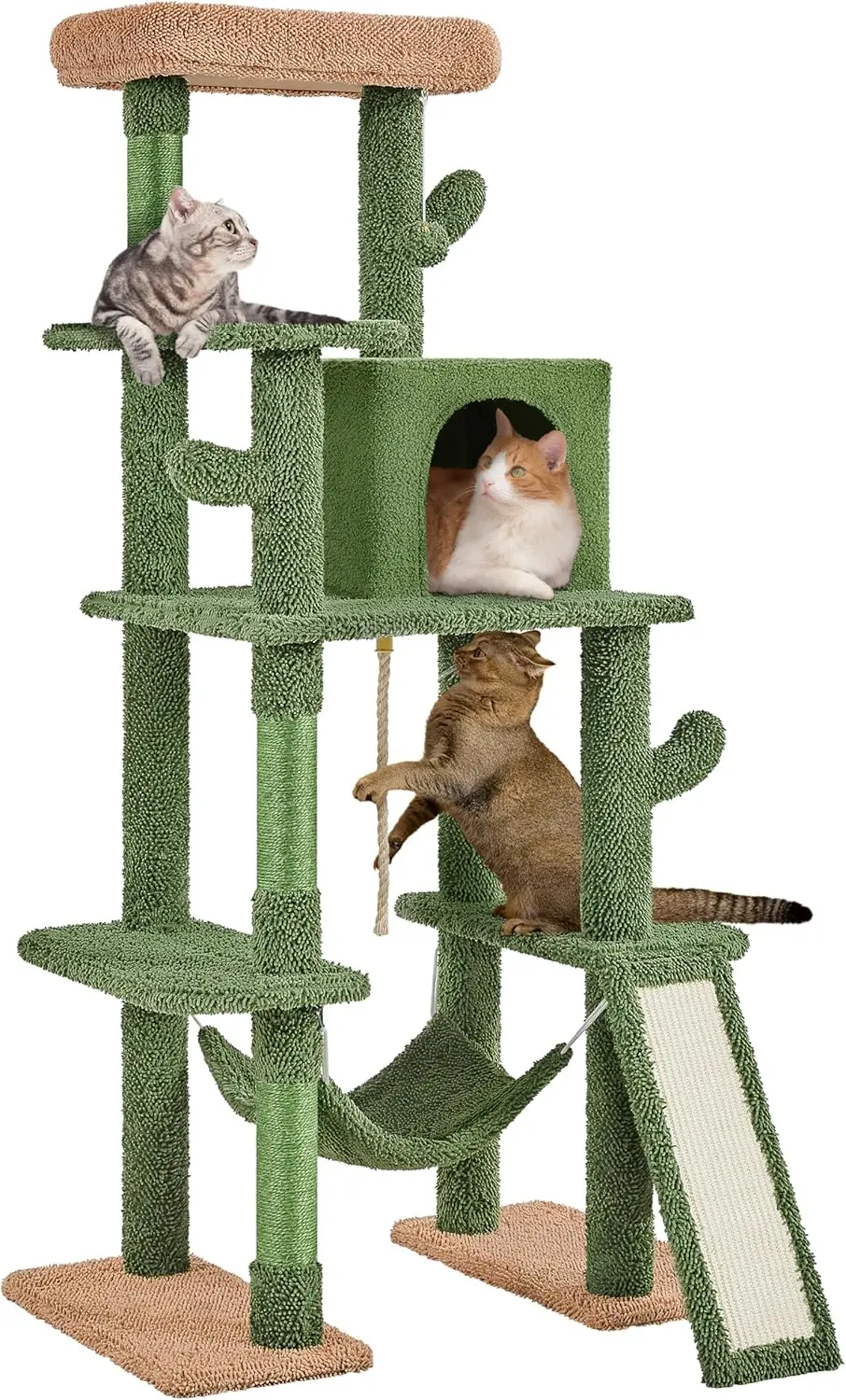 Indoor Multi-Level Cat Tree with Sisal-Covered Posts, Condo, and Hammock for Kittens
Indoor Multi-Level Cat Tree with Sisal-Covered Posts, Condo, and Hammock for Kittens