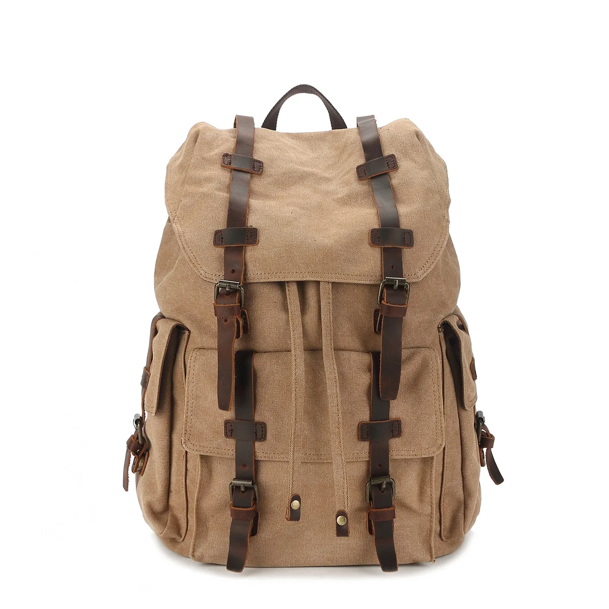 Unisex Vintage Canvas Backpack for Men Durable Double Shoulder Bag for Outdoor Travel Hiking School Casual Daypack
Unisex Vintage Canvas Backpack for Men Durable Double Shoulder Bag for Outdoor Travel Hiking School Casual Daypack