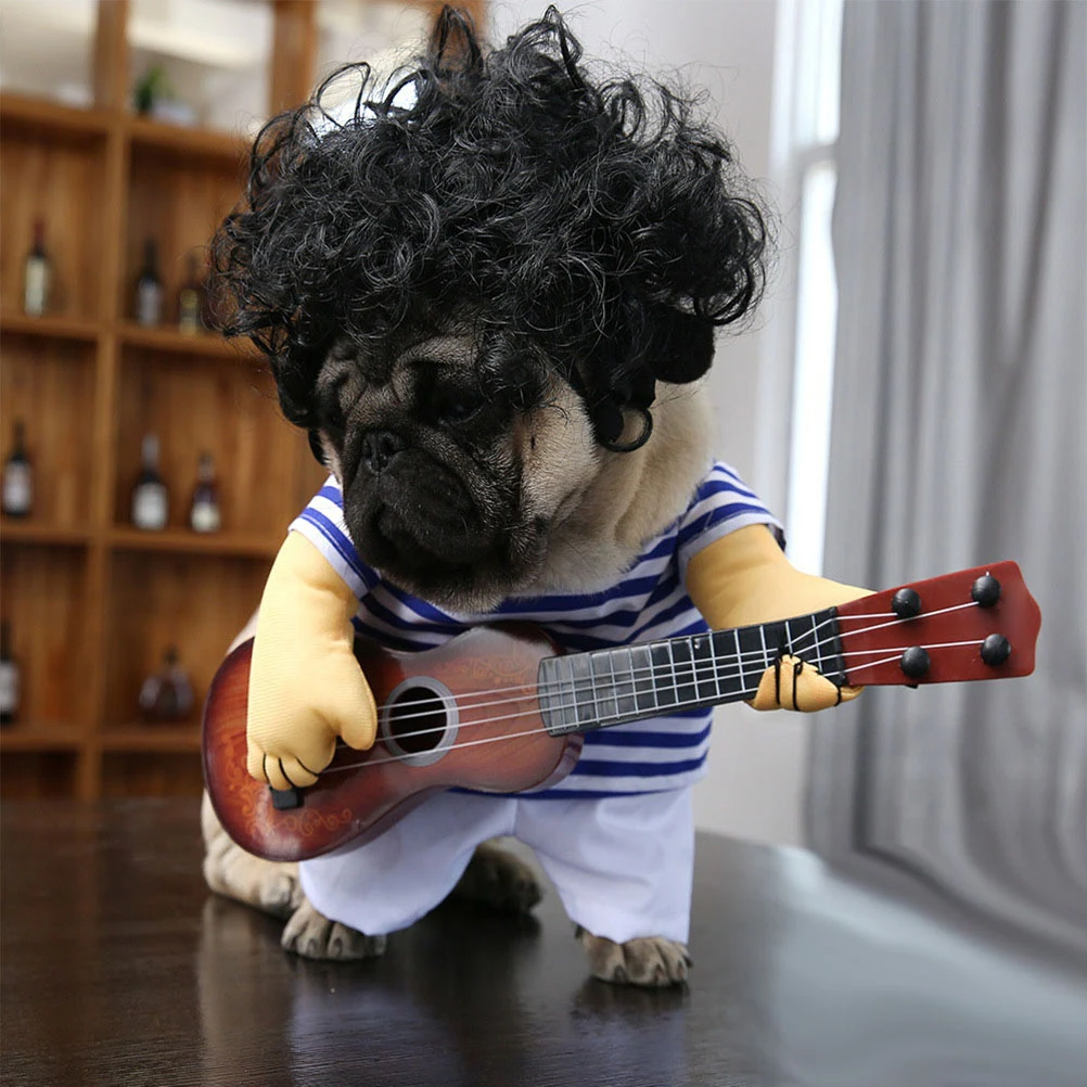 Guitar Playing Costume Pet Clothes Puppy Dress Christmas Gift Dog Wear Costume Cosplay Party Christmas Gift Dog Apparel Jacket
Guitar Playing Costume Pet Clothes Puppy Dress Christmas Gift Dog Wear Costume Cosplay Party Christmas Gift Dog Apparel Jacket