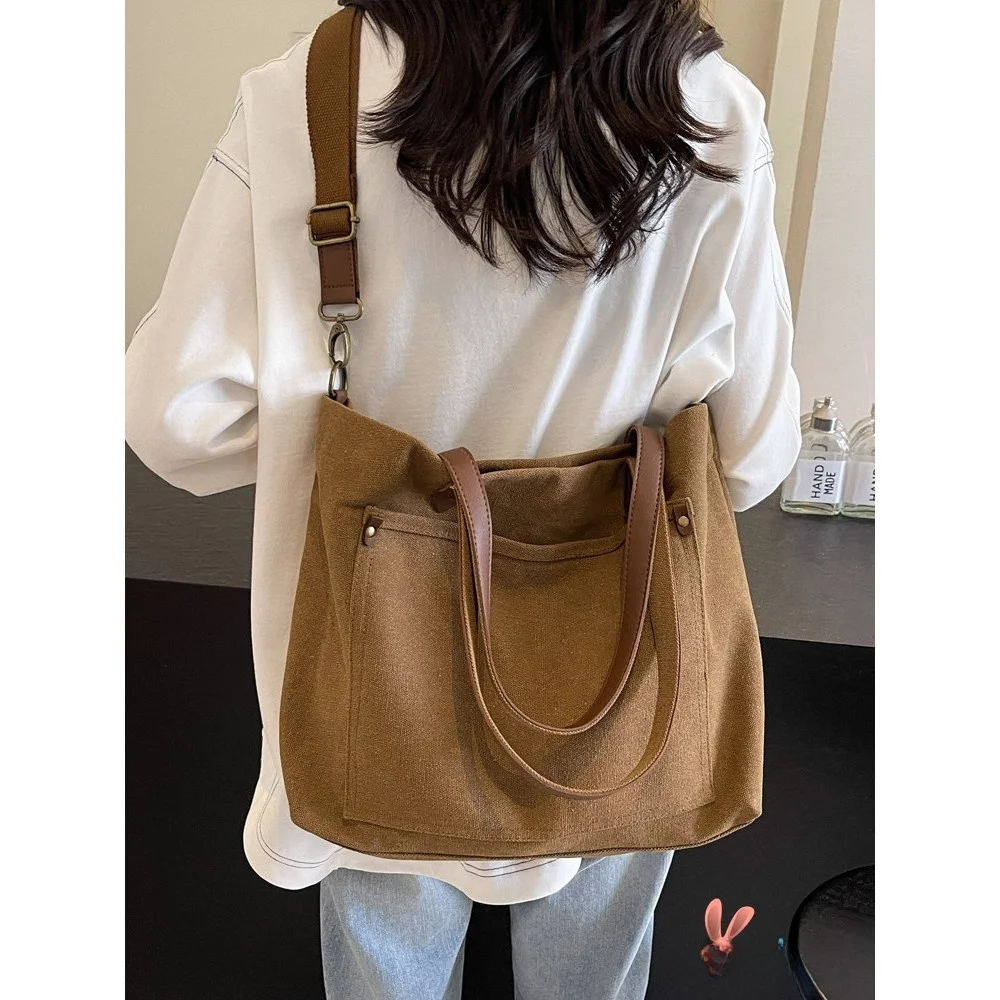 Large Capacity Canvas Tote Bag Fashionable Minimalist Women's Single Shoulder Bag Versatile Spring Autumn New Style Bag
Large Capacity Canvas Tote Bag Fashionable Minimalist Women's Single Shoulder Bag Versatile Spring Autumn New Style Bag