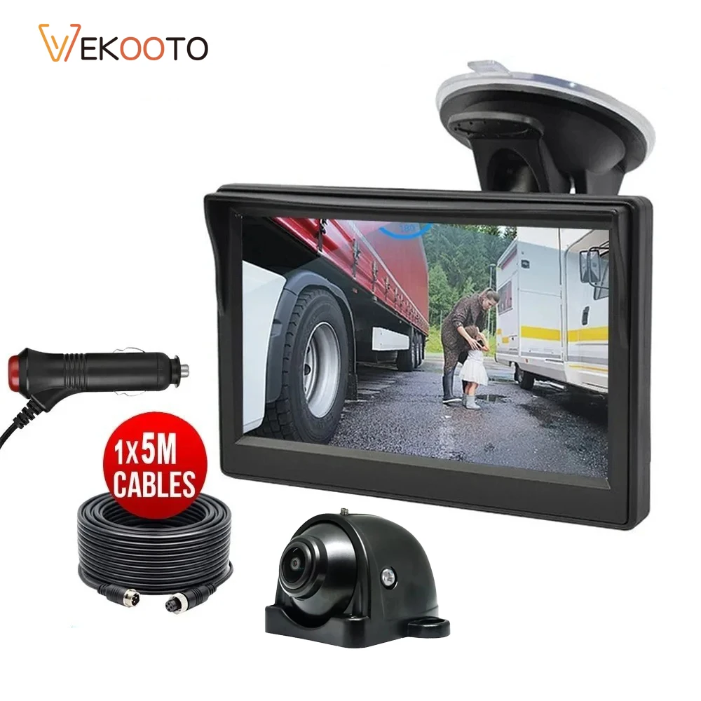 5 Inch IPS AHD Monitor 1080P Backup Camera Wide-angle 4Pin with 5M Extension Cable Kit IR Night Vision for Truck Bus RV Van
5 Inch IPS AHD Monitor 1080P Backup Camera Wide-angle 4Pin with 5M Extension Cable Kit IR Night Vision for Truck Bus RV Van