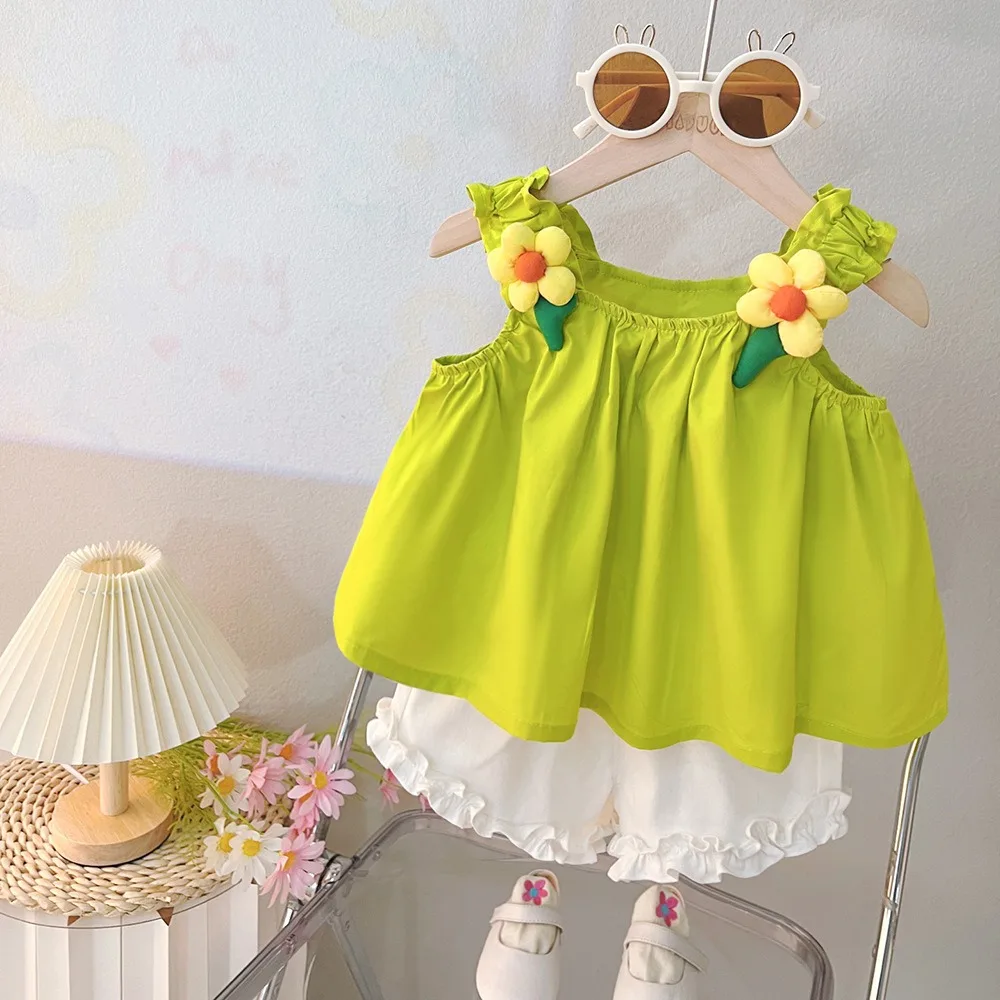 Summer Children Clothing Sets Baby Girls Floral Vest Shorts 2 Pieces Suit Kids Princess Costume Infant Clothes Outfits 0-4 Years
Summer Children Clothing Sets Baby Girls Floral Vest Shorts 2 Pieces Suit Kids Princess Costume Infant Clothes Outfits 0-4 Years