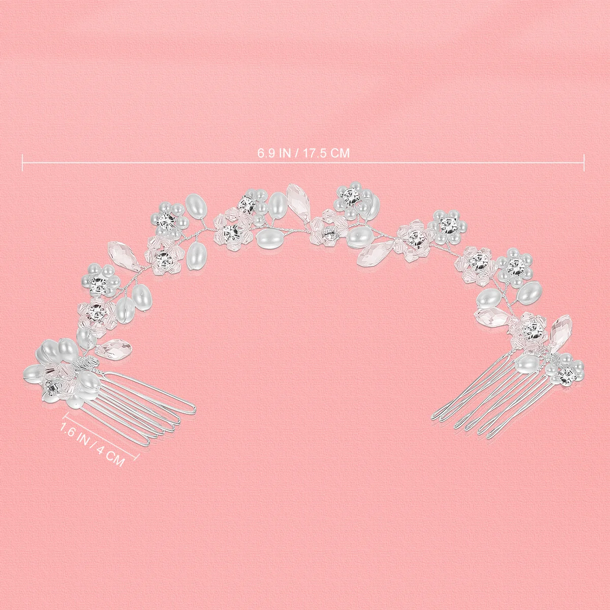 Double Clips Bride Hair Combs Pearl Crystal Exquisite Jewelry Inserted Comb Headdress Wedding Dress Accessories Silver
Double Clips Bride Hair Combs Pearl Crystal Exquisite Jewelry Inserted Comb Headdress Wedding Dress Accessories Silver