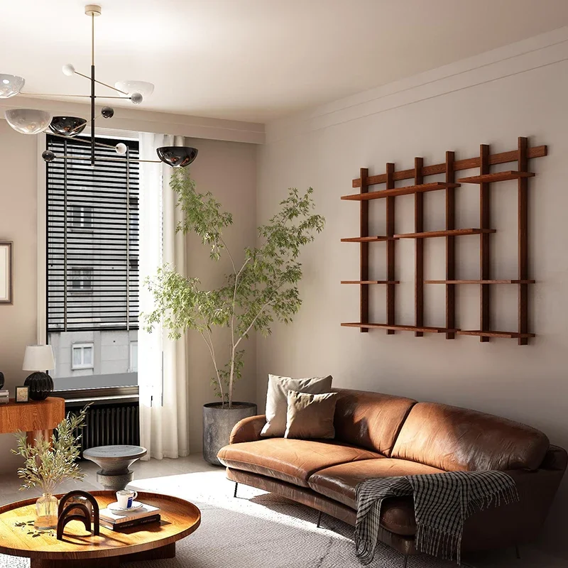 Medieval style living room wall-mounted display rack wall-mounted solid wood tenon and mortise small apartment storage
Medieval style living room wall-mounted display rack wall-mounted solid wood tenon and mortise small apartment storage