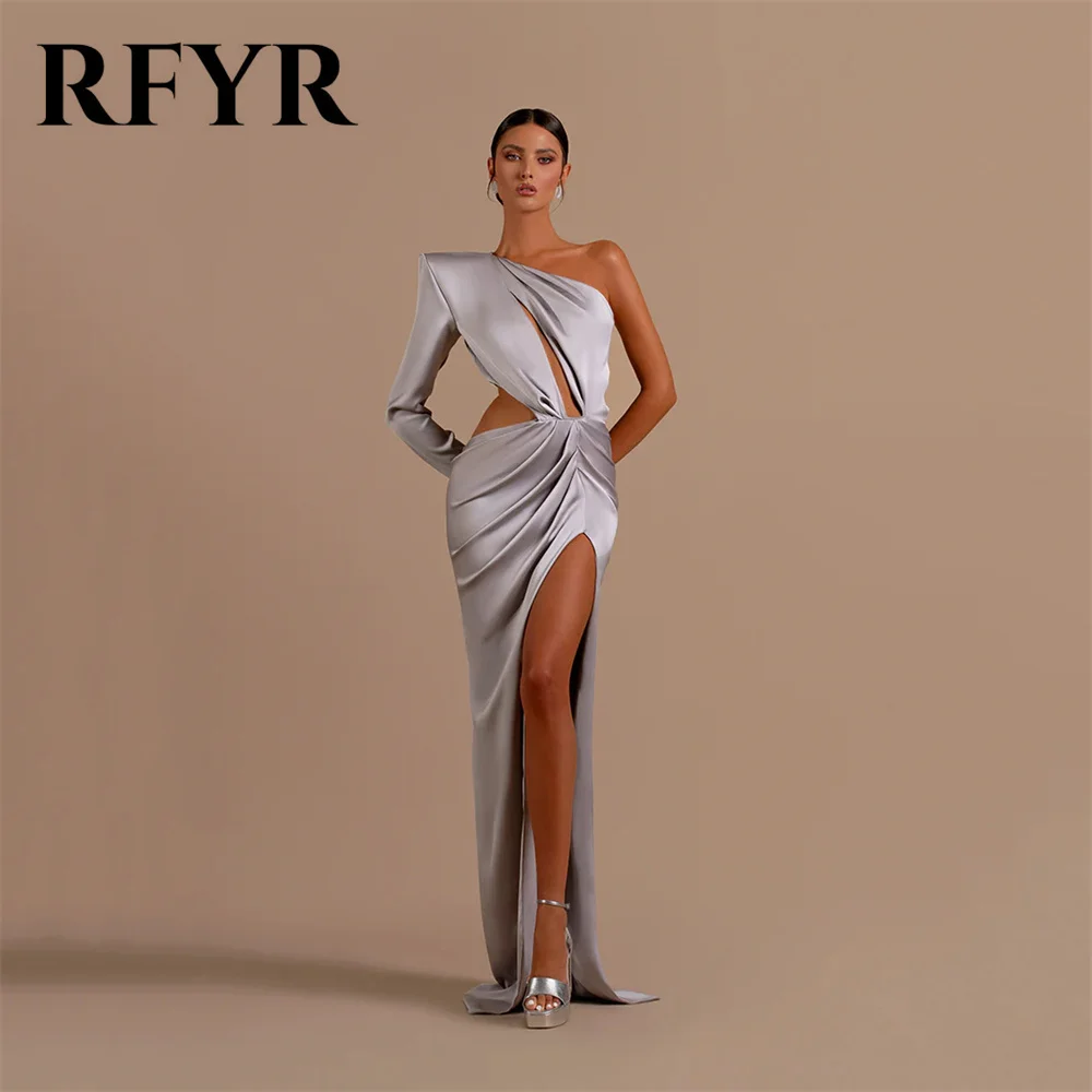 RFYR Silver Full Sleeves Prom Dresses Side Split Evening Dresses Stain Mermaid Wedding Darty Dress Floor Length Robe De Soirée
RFYR Silver Full Sleeves Prom Dresses Side Split Evening Dresses Stain Mermaid Wedding Darty Dress Floor Length Robe De Soirée