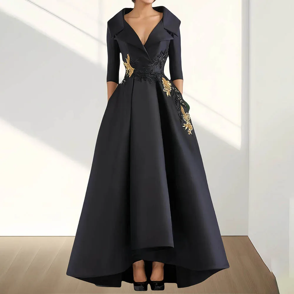 Popular Satin Bridal Gown Long Sleeves V-neck A-Line Evening Dress Custom Made 2026 Formal Party Dress
Popular Satin Bridal Gown Long Sleeves V-neck A-Line Evening Dress Custom Made 2026 Formal Party Dress