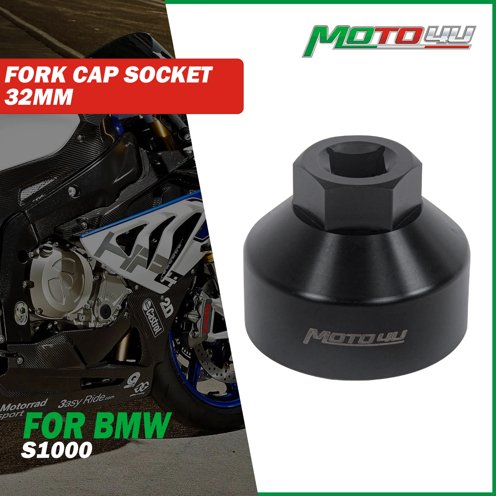 MOTO4U 32mm Fork Cap Socket 1/2''D Motorcycle Tools For BMW S1000R Fork Cap
MOTO4U 32mm Fork Cap Socket 1/2''D Motorcycle Tools For BMW S1000R Fork Cap