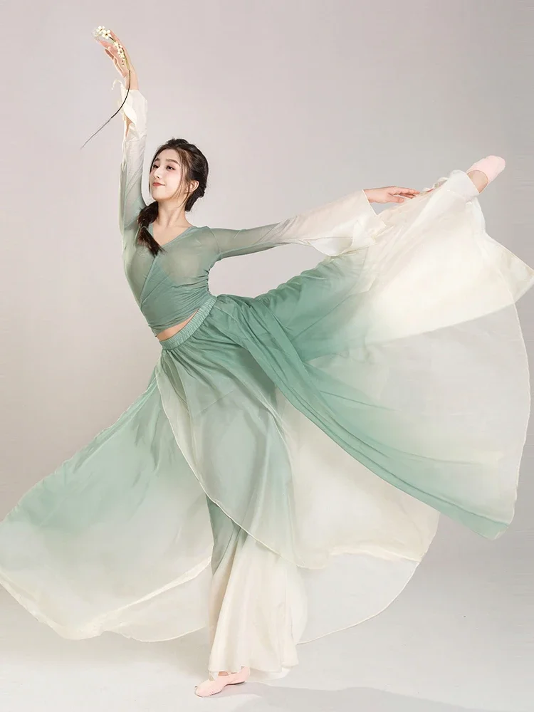 Classical Dance Practice Clothes Women's Elegant Fairy Costume National Hanfu Classical Dance Costumes Fairy Folk Dance Wear
Classical Dance Practice Clothes Women's Elegant Fairy Costume National Hanfu Classical Dance Costumes Fairy Folk Dance Wear