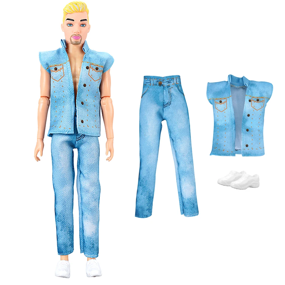 NK 1 Set Clothes For 1/6 Male Doll Clothes Denim Blue Suit Cool Casual Wear+White Shoes For 1/6 Doll Accessories Gift Toy
NK 1 Set Clothes For 1/6 Male Doll Clothes Denim Blue Suit Cool Casual Wear+White Shoes For 1/6 Doll Accessories Gift Toy