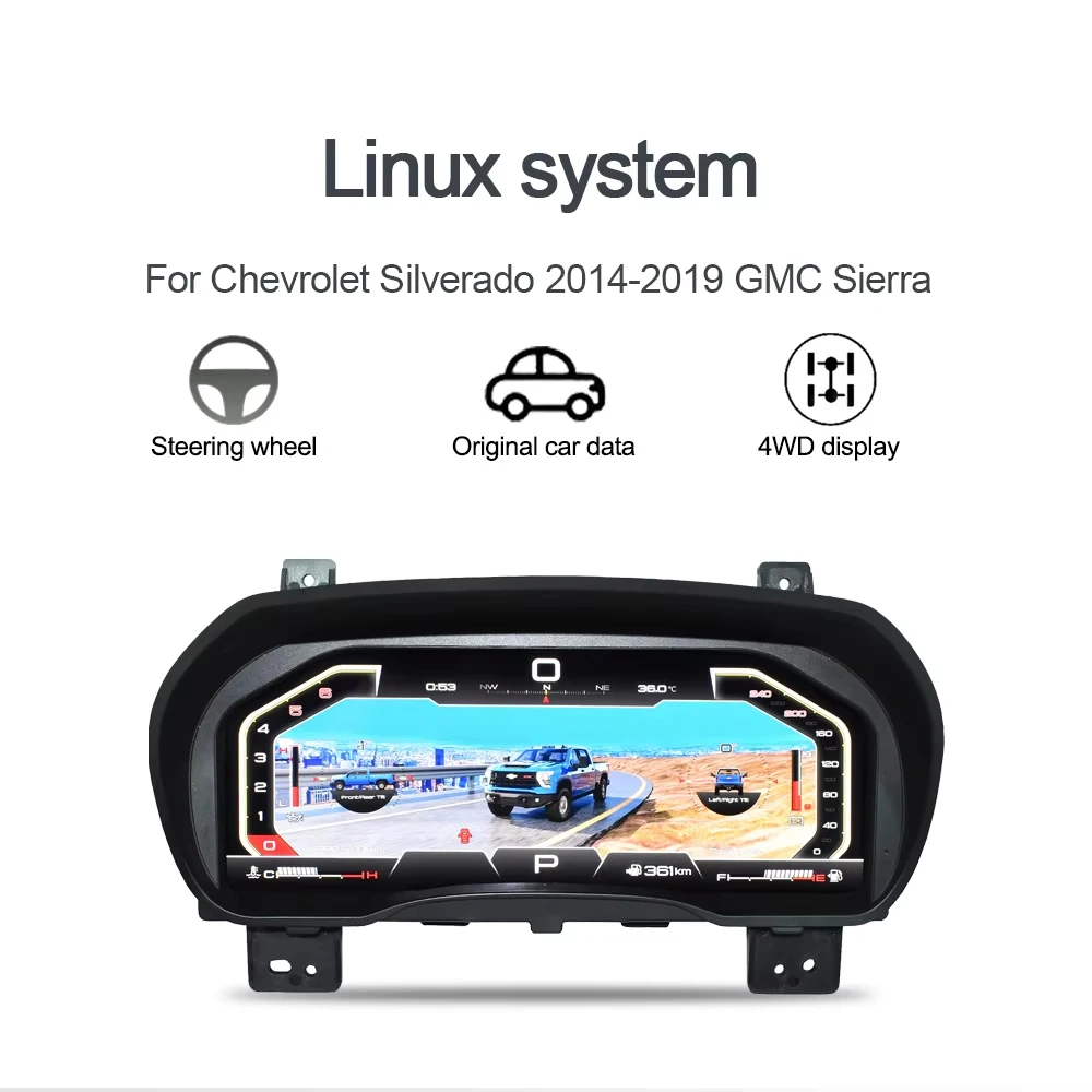 For Chevrolet Silverado 2014-2019 LCD Instrument Cluster Car Digital Dashboard Speedometers Virtual Cockpit Panel Display Linux
For Chevrolet Silverado 2014-2019 LCD Instrument Cluster Car Digital Dashboard Speedometers Virtual Cockpit Panel Display Linux