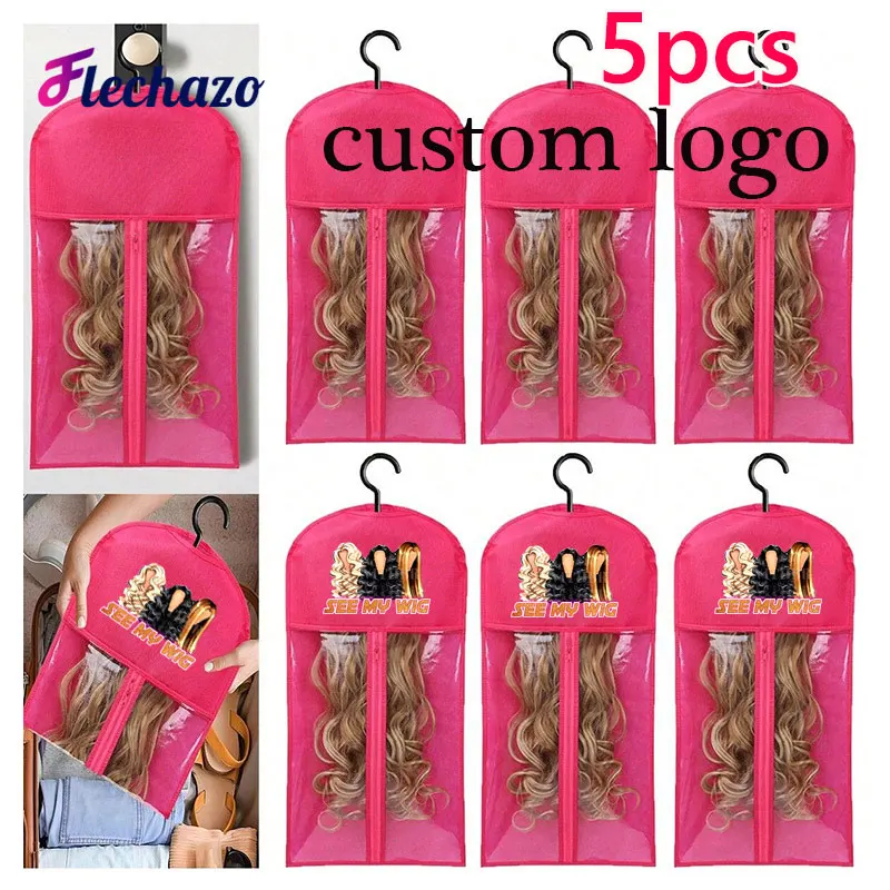 5Pcs Wig Storage Bags With Hangers Durable Hair Extension Organizer For Multiple Wigs Logo Customize Hair Wig Accessories
5Pcs Wig Storage Bags With Hangers Durable Hair Extension Organizer For Multiple Wigs Logo Customize Hair Wig Accessories