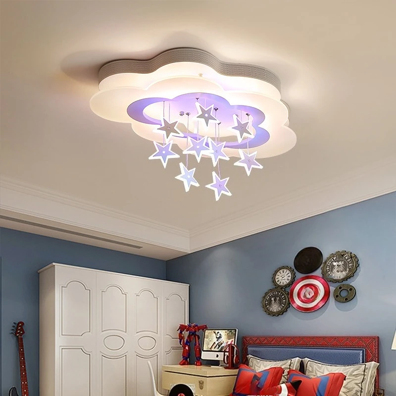 Modern simple warm romantic ceiling lamp cloud star LED master bedroom
Modern simple warm romantic ceiling lamp cloud star LED master bedroom