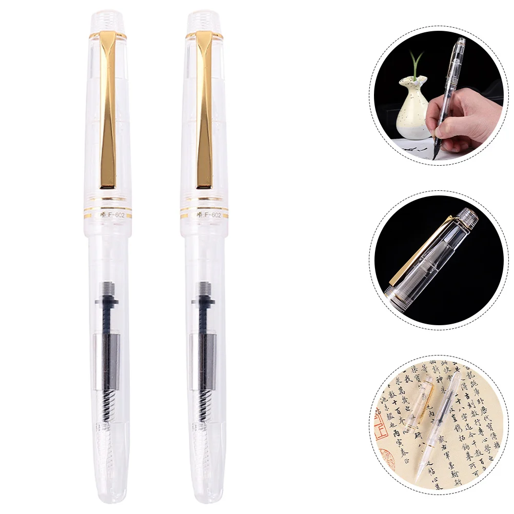 2Pcs Transparent Brush Fountain Pen Chinese Calligraphy Brush Soft Flexible Bristle Fine Tip for Beginners Ink Painting
2Pcs Transparent Brush Fountain Pen Chinese Calligraphy Brush Soft Flexible Bristle Fine Tip for Beginners Ink Painting