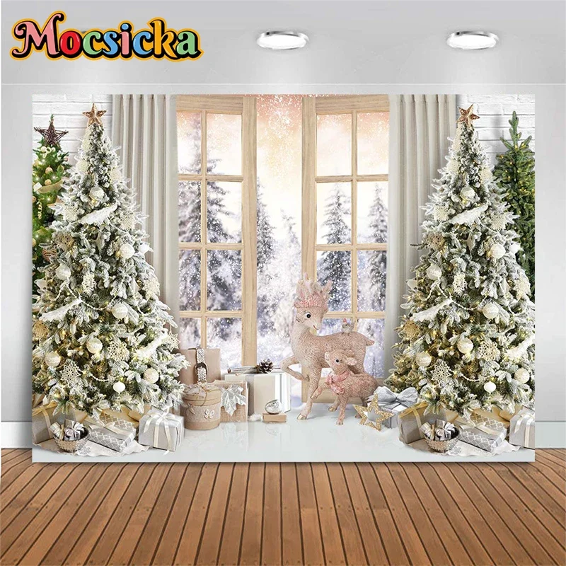 Mocsicka Winter Christmas Decoration Photography Background House Christmas Tree Gifts Fawn Wallpaper Backdrop Photobooth Props
Mocsicka Winter Christmas Decoration Photography Background House Christmas Tree Gifts Fawn Wallpaper Backdrop Photobooth Props