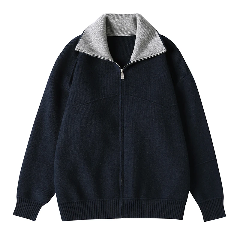 Men's Zipper Knitted Sweater Thiened Loose Fit Autumn Winter Faion Outerwear Casual Sle Polyester Blend Long Sve
Men's Zipper Knitted Sweater Thiened Loose Fit Autumn Winter Faion Outerwear Casual Sle Polyester Blend Long Sve