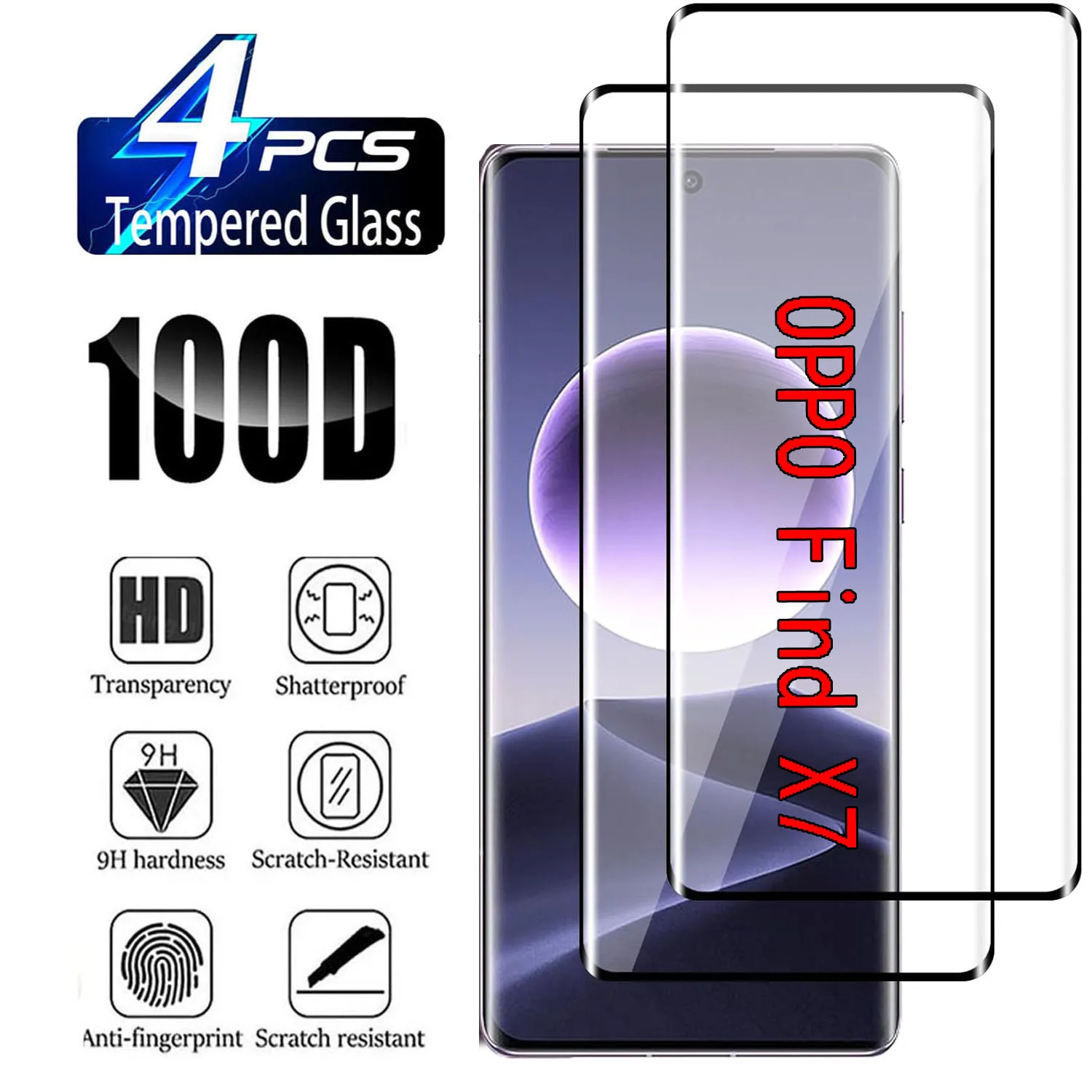 9H Curved Four Sides Glue Screen Protector Film For OPPO Find X7 2/4Pcs HD Tempered Glass
9H Curved Four Sides Glue Screen Protector Film For OPPO Find X7 2/4Pcs HD Tempered Glass