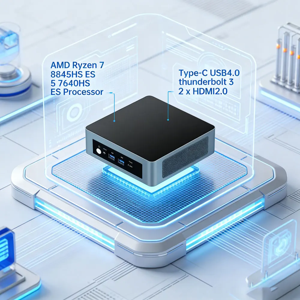 Мини-ПК AMD Ryzen 7 8845HS ES 5 7640HS ES, мини-компьютеры с 2x DDR5, 2x LAN, NVMe, USB4, 2x HDMI для дома/бизнеса, мини-настольные компьютеры
Мини-ПК AMD Ryzen 7 8845HS ES 5 7640HS ES, мини-компьютеры с 2x DDR5, 2x LAN, NVMe, USB4, 2x HDMI для дома/бизнеса, мини-настольные компьютеры