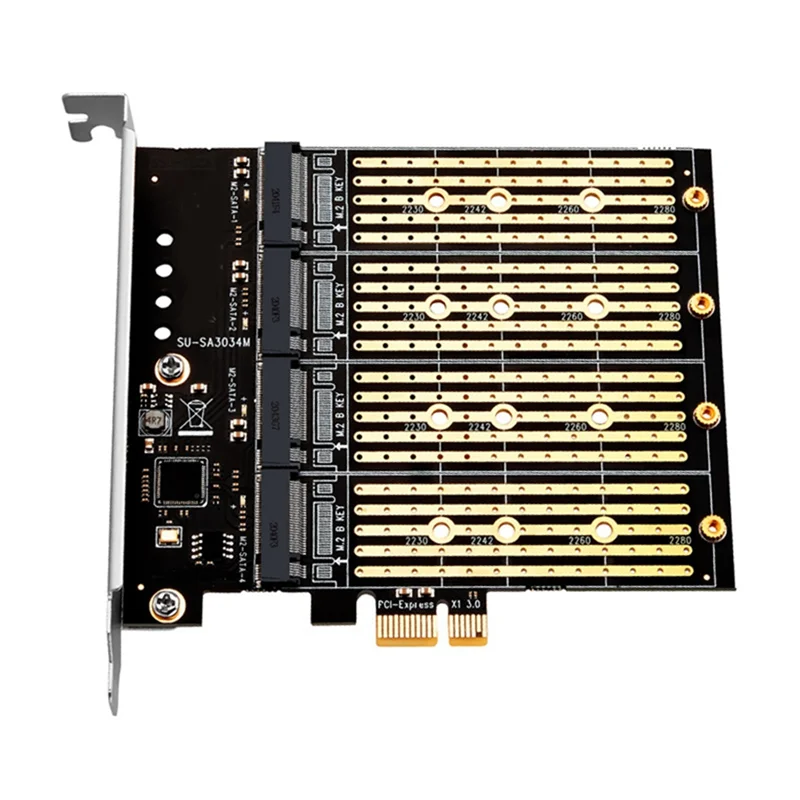 1 Set PCI-E X1 To 4 Bit M.2 B-Key SSD To PCIE NGFF SATA Adapter Card PCI-E Riser Card Multifunction Portable
1 Set PCI-E X1 To 4 Bit M.2 B-Key SSD To PCIE NGFF SATA Adapter Card PCI-E Riser Card Multifunction Portable