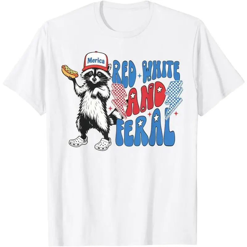 Red, White & Feral Raccoon T-Shirt | Funny USA Independence Day Tee | Perfect for 4th of July & Patriotic Events 
Red, White & Feral Raccoon T-Shirt | Funny USA Independence Day Tee | Perfect for 4th of July & Patriotic Events
