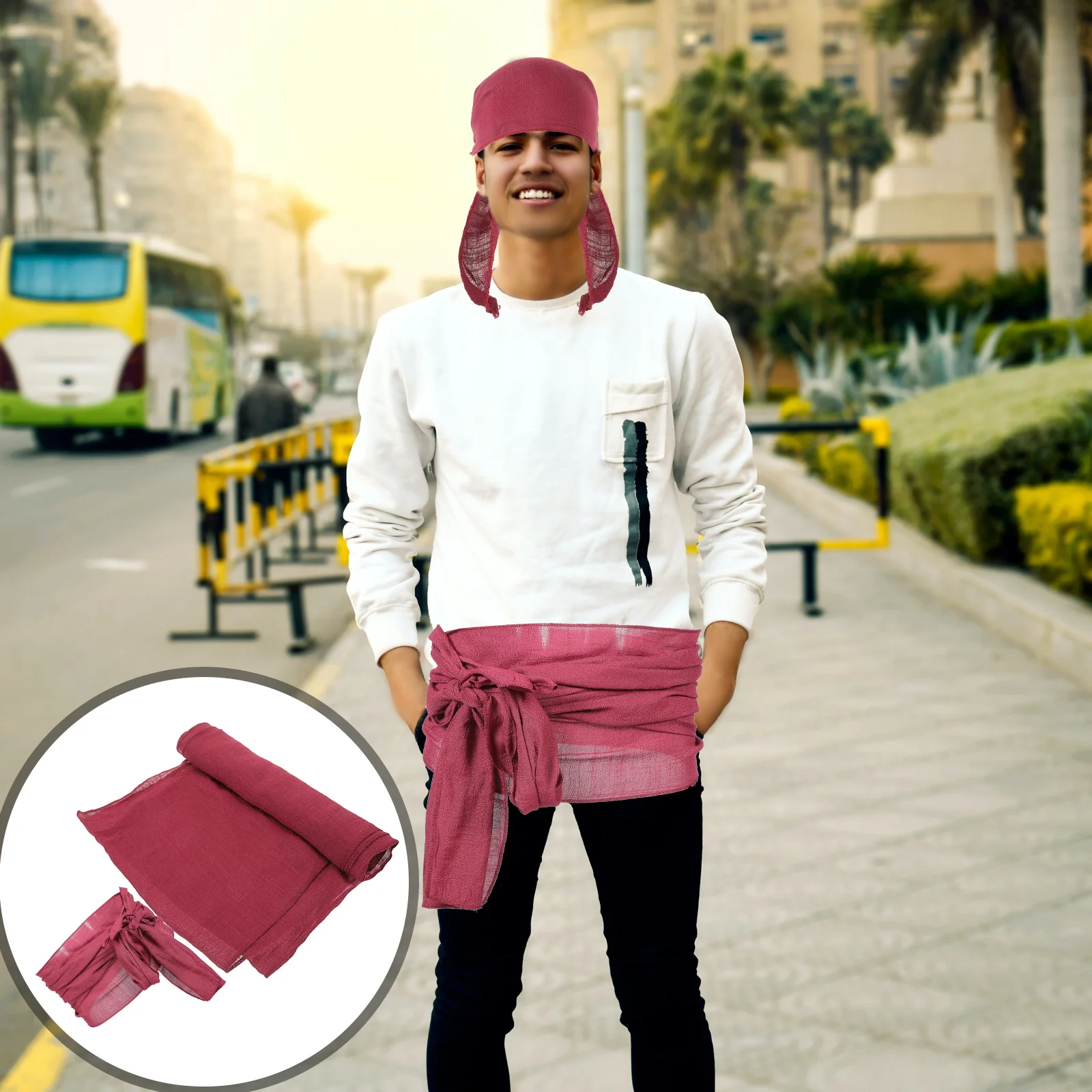 Red Pirate Belt Set Turban H kerchief Cap Men Adult Party Supplies Halloween Costume Accessories Cap Beanie Cotton
Red Pirate Belt Set Turban H kerchief Cap Men Adult Party Supplies Halloween Costume Accessories Cap Beanie Cotton