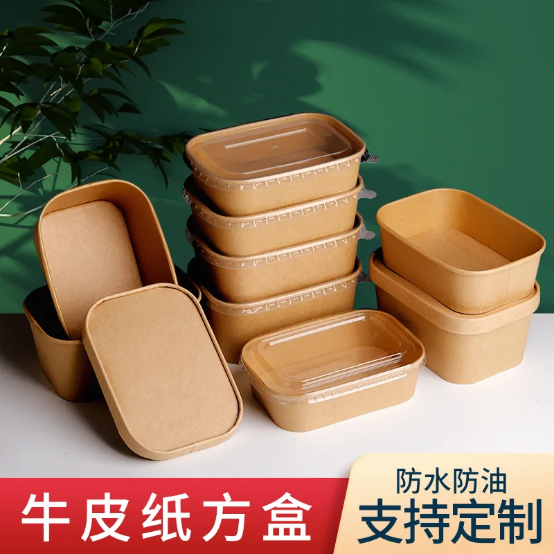 Customized. Disposable Lunch Box Kraft Paper Rectangular Takeaway Fast Food Packing Box Thickened Bento Salad Box
Customized. Disposable Lunch Box Kraft Paper Rectangular Takeaway Fast Food Packing Box Thickened Bento Salad Box