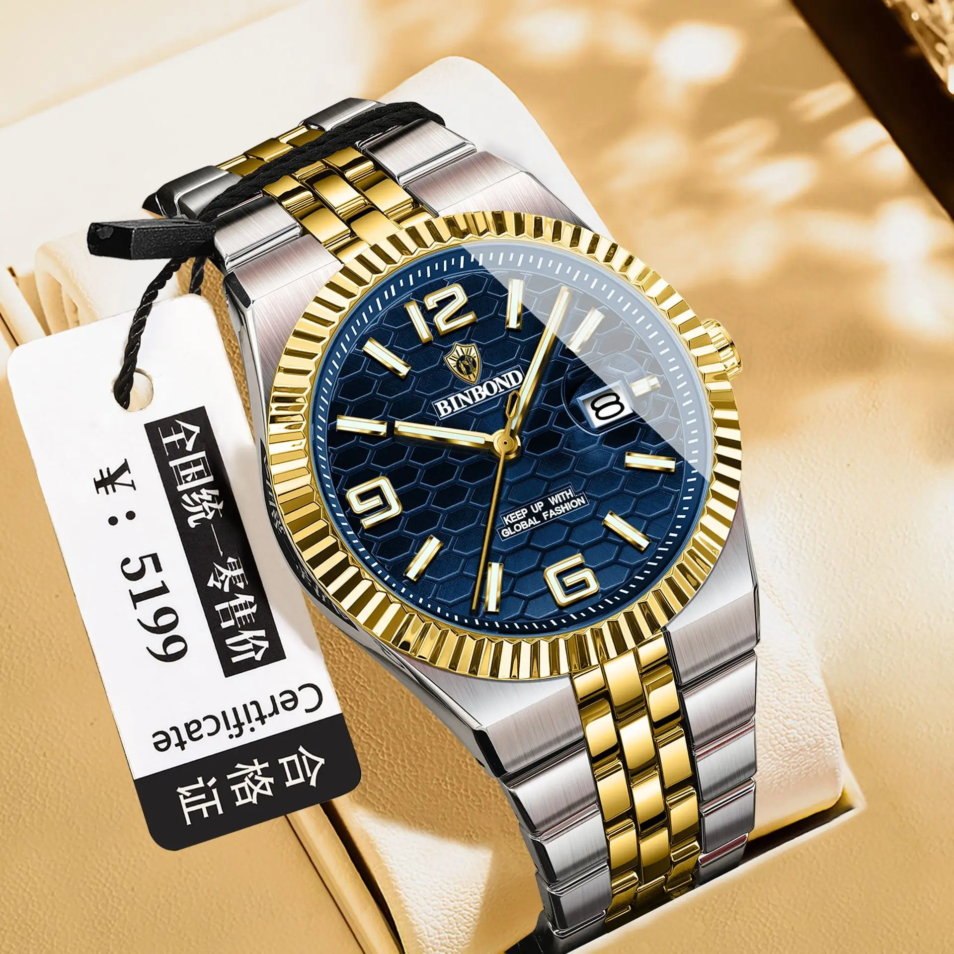 2026 Men's Watch Brand Authentic blue Business Steel Belt Calendar Night Light Waterproof Male Fashion Quartz Clock Wristwatches
2026 Men's Watch Brand Authentic blue Business Steel Belt Calendar Night Light Waterproof Male Fashion Quartz Clock Wristwatches