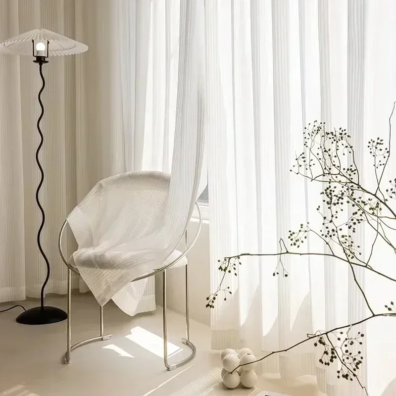 Полосатые вертикальные шторы-тюль для окон, прозрачные шифоновые белые занавески в стиле жалюзи для гостиной и спальни
Полосатые вертикальные шторы-тюль для окон, прозрачные шифоновые белые занавески в стиле жалюзи для гостиной и спальни